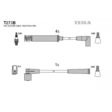 TESLA Zündleitungssatz, T273B