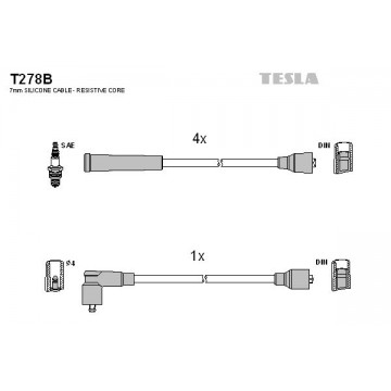 TESLA Zündleitungssatz, T278B