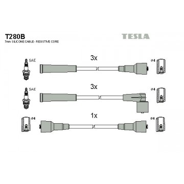 TESLA Zündleitungssatz, T280B