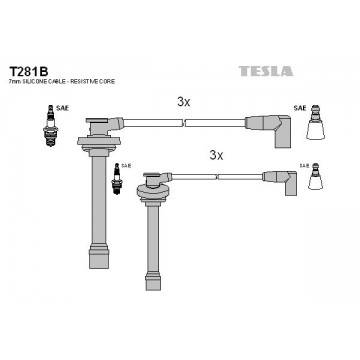 TESLA Zündleitungssatz, T281B