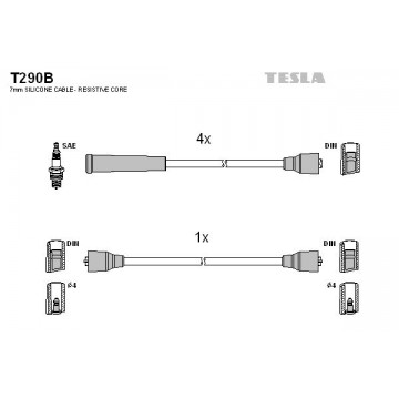 TESLA Zündleitungssatz, T290B