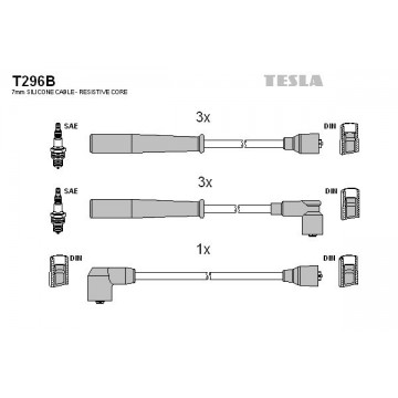 TESLA Zündleitungssatz, T296B