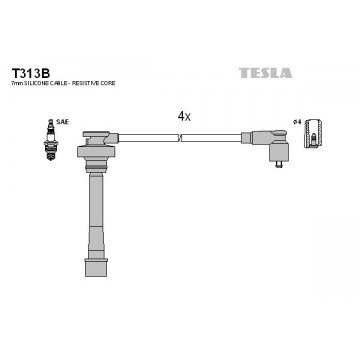 TESLA Zündleitungssatz, T313B