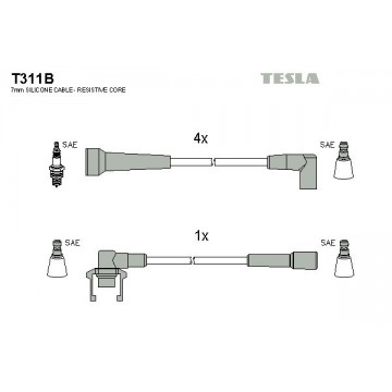 TESLA Zündleitungssatz, T311B