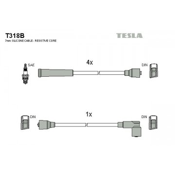 TESLA Zündleitungssatz, T318B