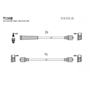 TESLA Zündleitungssatz, T336B