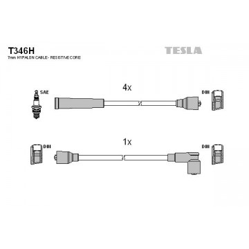 TESLA Zündleitungssatz, T346H