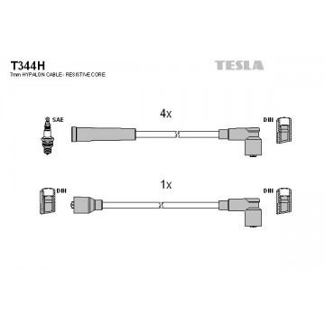 TESLA Zündleitungssatz, T344H