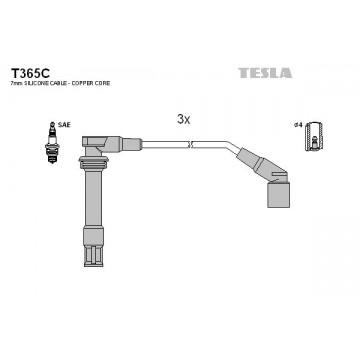 TESLA Zündleitungssatz, T365C