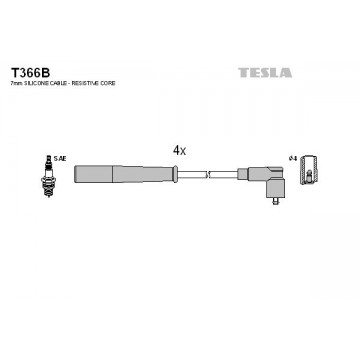 TESLA Zündleitungssatz, T366B