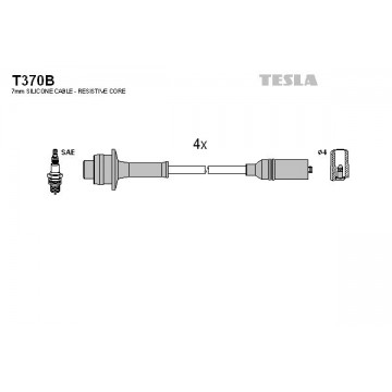 TESLA Zündleitungssatz, T370B