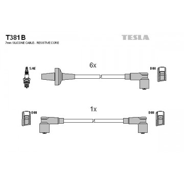 TESLA Zündleitungssatz, T381B