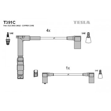 TESLA Zündleitungssatz, T391C