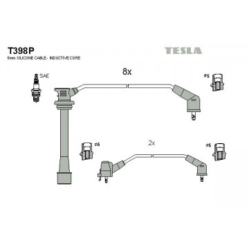 TESLA Zündleitungssatz, T398P