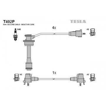 TESLA Zündleitungssatz, T402P