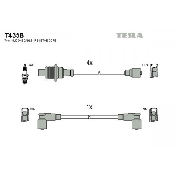 TESLA Zündleitungssatz, T435B