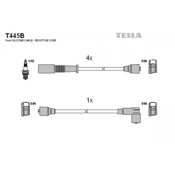 TESLA Zündleitungssatz, T445B