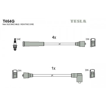 TESLA Zündleitungssatz, T464G