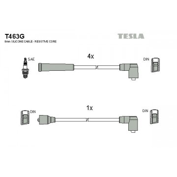 TESLA Zündleitungssatz, T463G