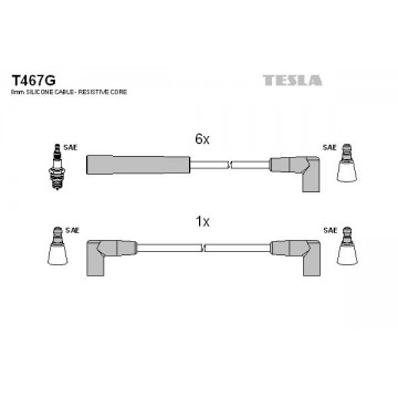 TESLA Zündleitungssatz, T467G