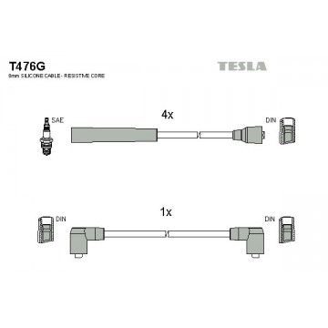 TESLA Zündleitungssatz, T476G