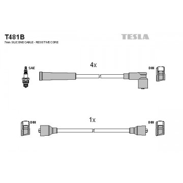 TESLA Zündleitungssatz, T481B