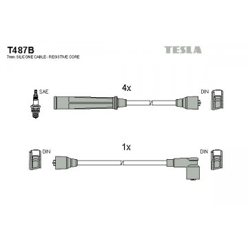 TESLA Zündleitungssatz, T487B