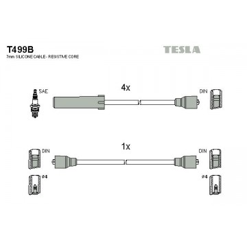 TESLA Zündleitungssatz, T499B