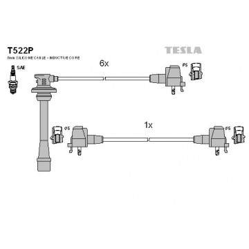 TESLA Zündleitungssatz, T522P