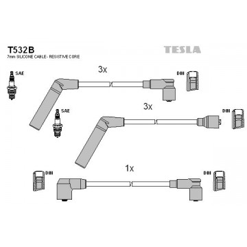 TESLA Zündleitungssatz, T532B