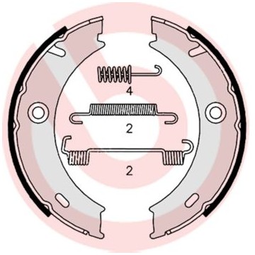 BREMBO Bremsbackensatz,...