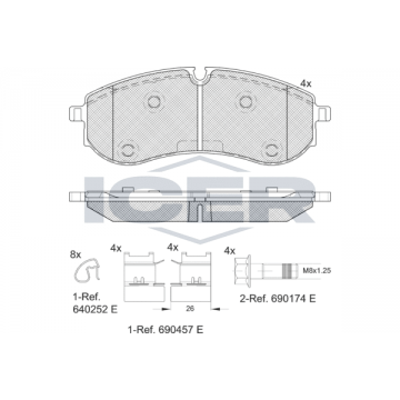 ICER Bremsbelagsatz,...