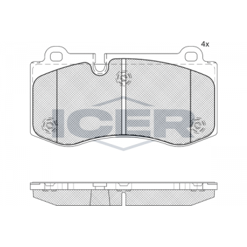 ICER Bremsbelagsatz,...
