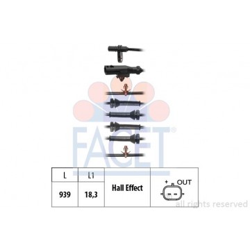 FACET Sensor, Raddrehzahl,...