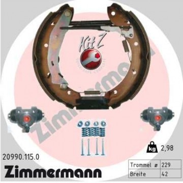 ZIMMERMANN Bremsbackensatz,...