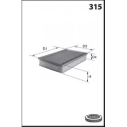 MECAFILTER Luftfilter, ELP9044