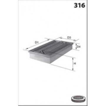 MISFAT Luftfilter, P034