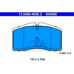 ATE Bremsbelagsatz,...