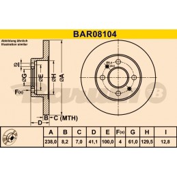 BARUM Bremsscheibe, BAR08104