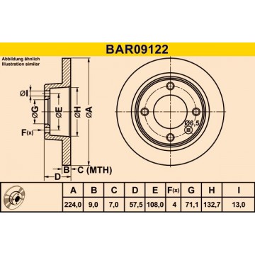 BARUM Bremsscheibe, BAR09122