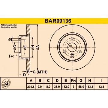 BARUM Bremsscheibe, BAR09136