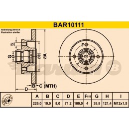 BARUM Bremsscheibe, BAR10111