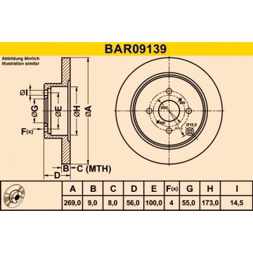 BARUM Bremsscheibe, BAR09139