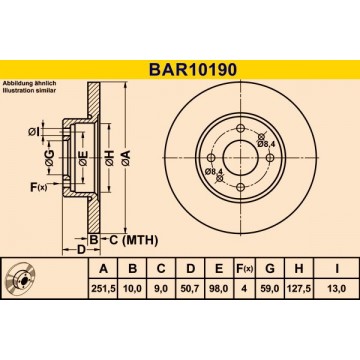 BARUM Bremsscheibe, BAR10190