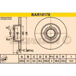 BARUM Bremsscheibe, BAR10178