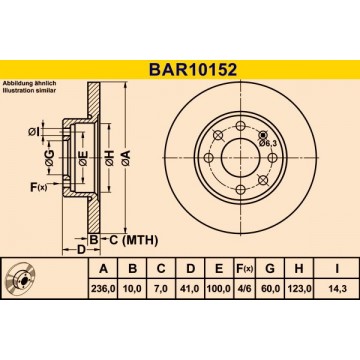 BARUM Bremsscheibe, BAR10152