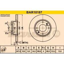 BARUM Bremsscheibe, BAR10187