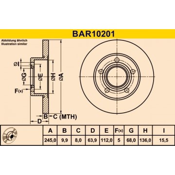 BARUM Bremsscheibe, BAR10201