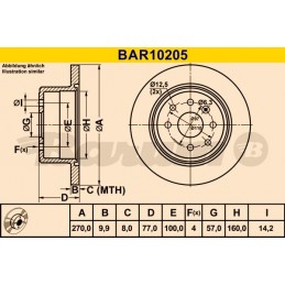 BARUM Bremsscheibe, BAR10205