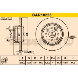 BARUM Bremsscheibe, BAR10225